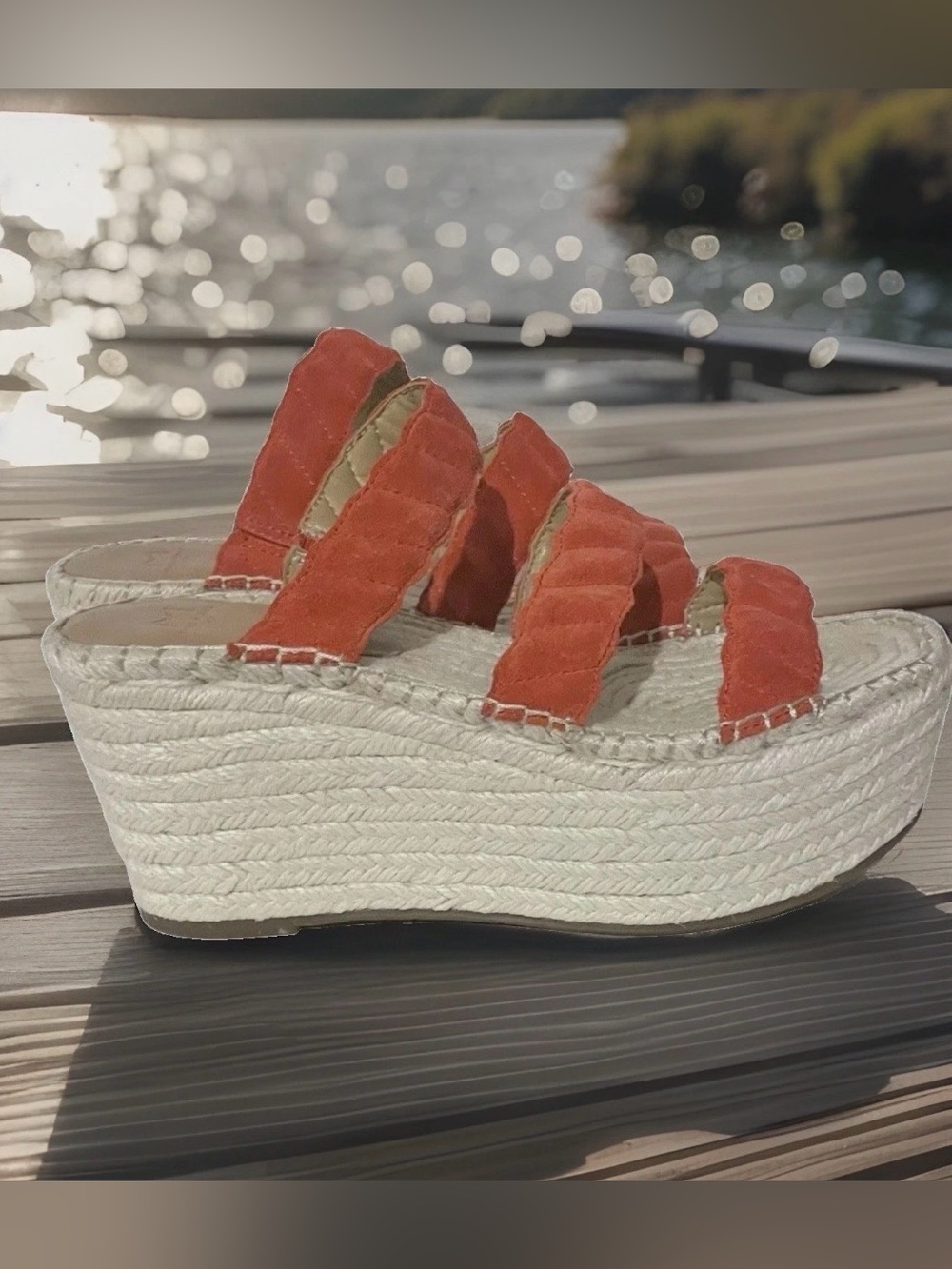 Marc Fisher Espadrille Wedge Sandals Women's Shoe Size 9.5